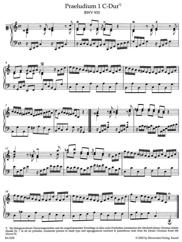 Bach Präludium C-Dur